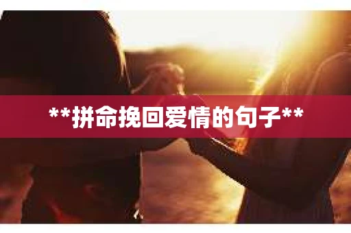 **拼命挽回爱情的句子**