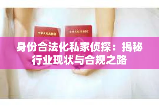 身份合法化私家侦探：揭秘行业现状与合规之路