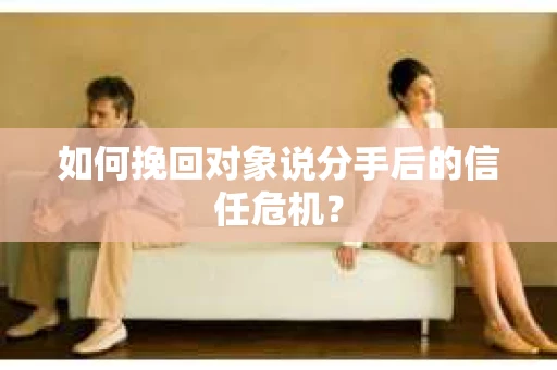 如何挽回对象说分手后的信任危机？