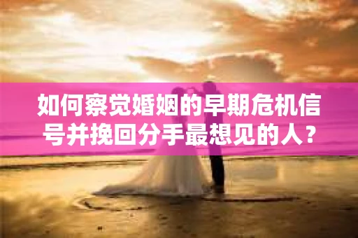 如何察觉婚姻的早期危机信号并挽回分手最想见的人？