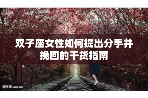 双子座女性如何提出分手并挽回的干货指南