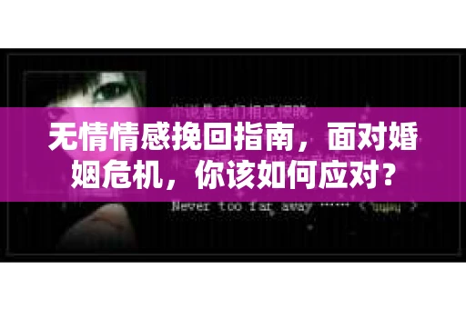 无情情感挽回指南,面对婚姻危机,你该如何应对? 无情情感挽回指南,面对婚姻危机,你该如何应对?